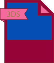 3DS File format icon minimal