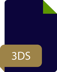 3DS file extension icon crisp corners grey colors