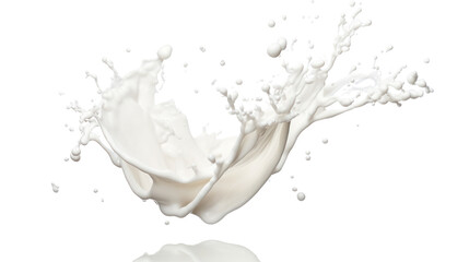 Splash of milk or cream isolated on white background