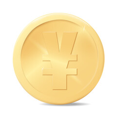 3d golden yen coin. bussines and finance conept