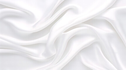 Pure White Silk Drapery, White silk fabric with gentle folds background white texture illustration
