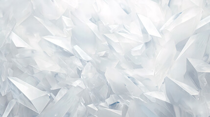 Obraz premium White quartz crystal surface illustration, white background crystal texture