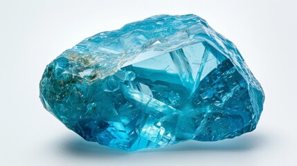 Obraz premium Polished Blue Apatite Gemstone CloseUp for Jewelry Design or Gem Collection Display, HighResolution Photography