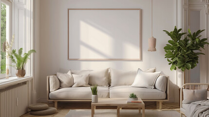 home wall art mockup, modern living room interior, minimalist bedroom mockup, house background wall decor, single blank canvas mockup