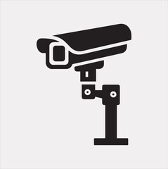 CCTV vector silhouette on white background
