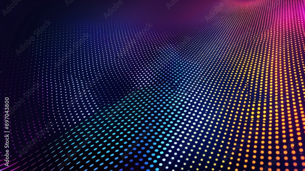 Poster vibrant small dots creating an abstract backdrop against a dark background