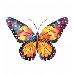 Obraz premium Butterfly Trendy animal fashion cartoon isolated whitebackground 16:9