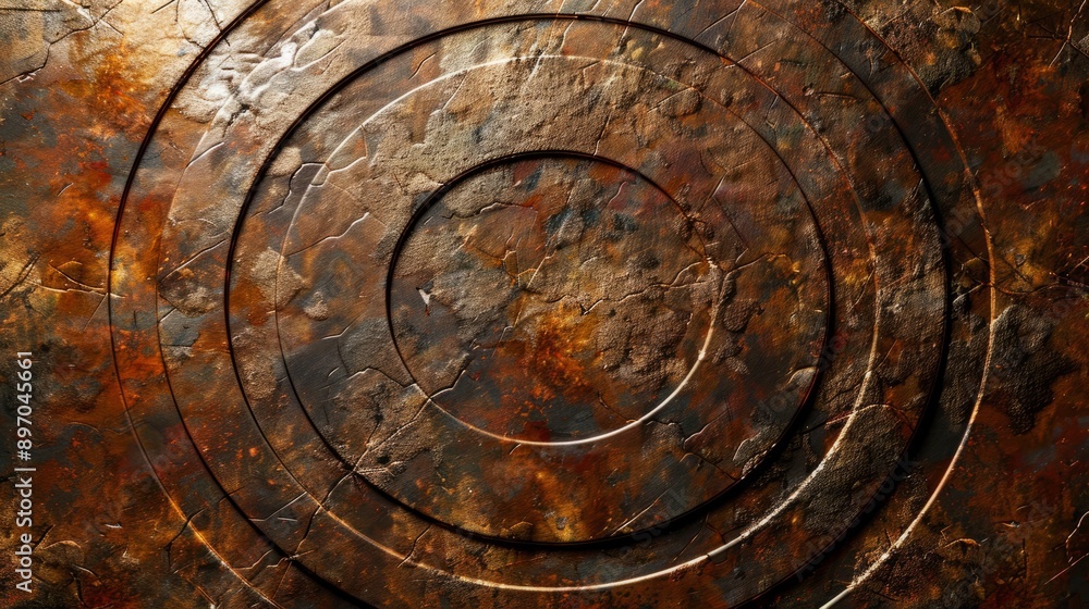 Poster metallic texture with circular design