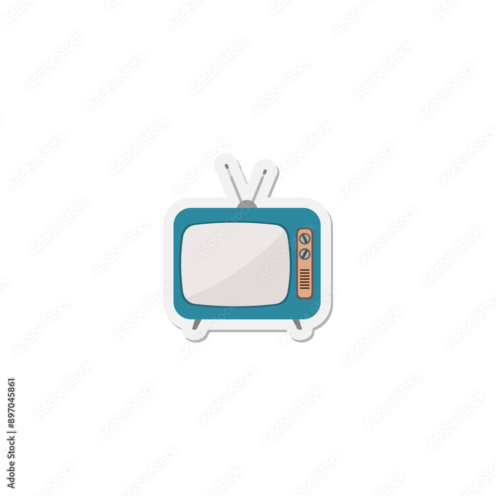 Wall mural tv icon isolated on transparent background