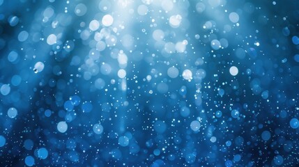 Blue Light Rays. Abstract Sparkling Particles Background for Christmas and New Year