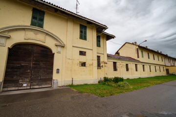 Historic buildings at Torrione, Vercelli, Italy