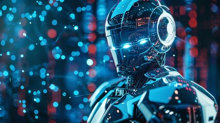 Cyber guardian in digital armor, shielding personal data from cyber threats