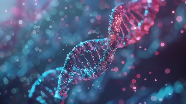 Digital DNA strand, symbolizing the genetic code of online identity protection