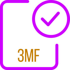 3MF File icon with checked mark