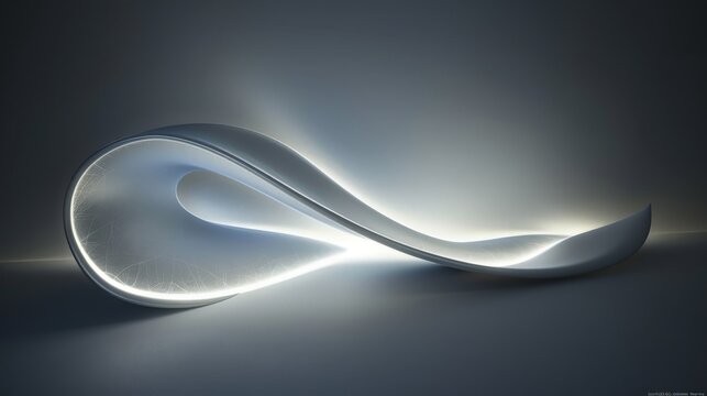 Modern minimalist white sofa exudes elegance and sophistication in a contemporary home interior with its soft glow in the dark