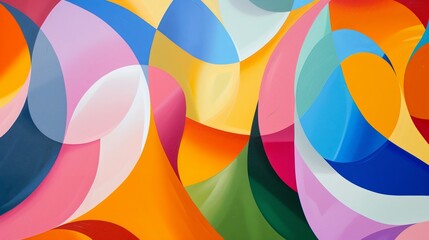 Vibrant abstract background with dynamic wavy shapes, evoking a feeling of energy and motion