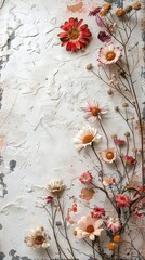 The dried flower flowers texture. Creative banner. Copyspace image