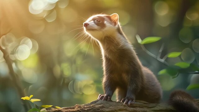 A Ferret portrait, wildlife photography