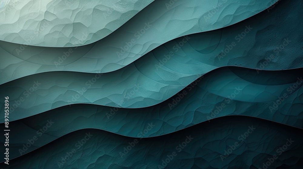 Poster minimalist background with subtle gradients in shades of teal and black, featuring sleek lines that 