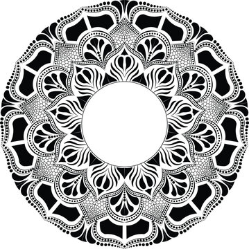 black and white mandala design