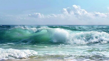 Obraz premium Tranquil ocean waves, for a calming and soothing nursery atmosphere