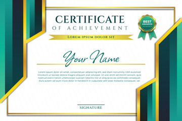 Modern of achievement certificate template