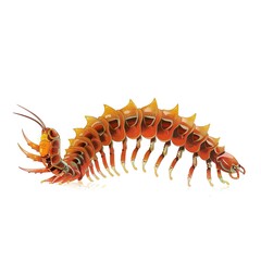 Centipede Nautical animal fashion cartoon isolated whitebackground 16:9