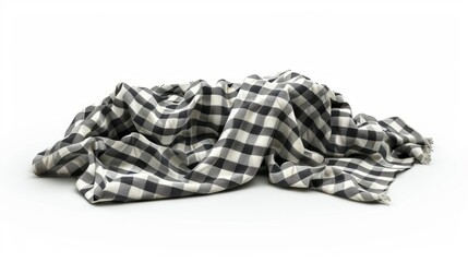 Crumpled Checkered Fabric