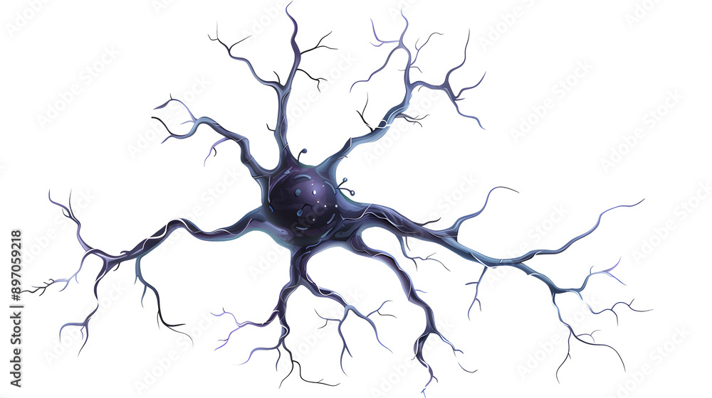 Poster neuron on transparent background. vector illustration design element for your project.