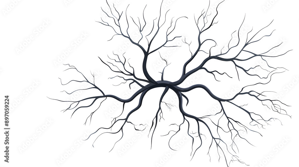 Poster neuron on transparent background. vector illustration design element for your project.