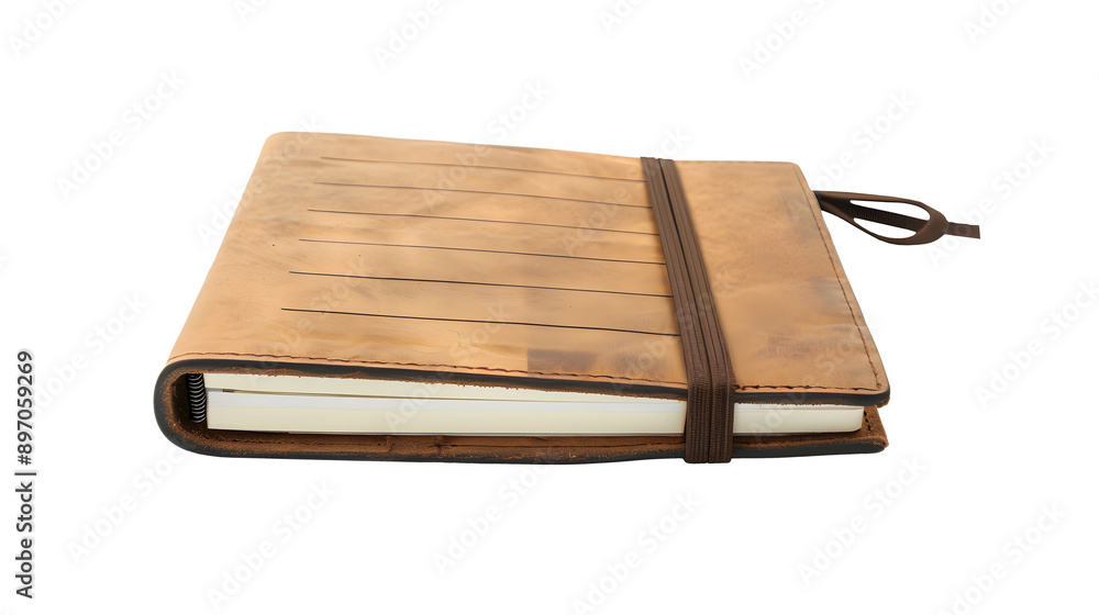 Poster notebook. front view on transparent background