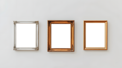 Picture frame on transparent background 