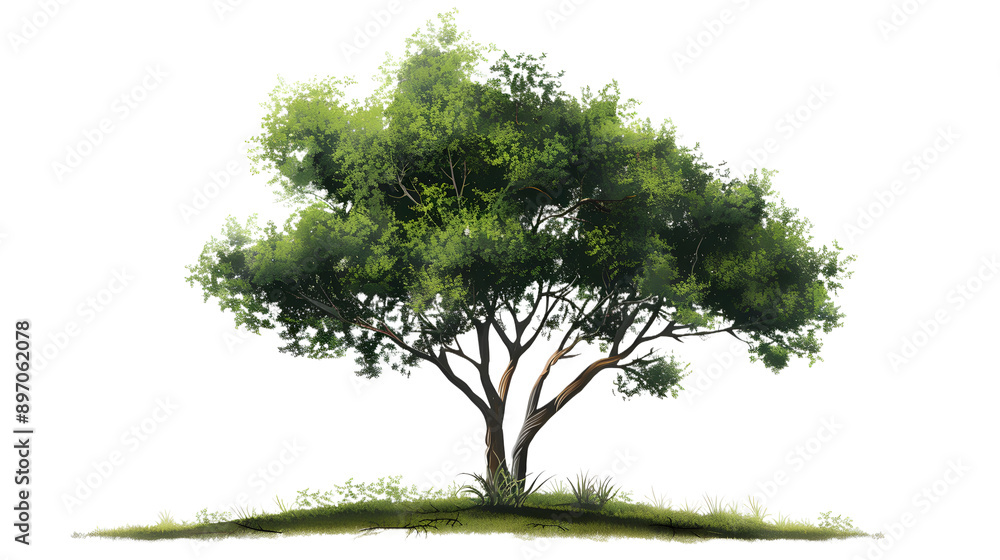 Poster tree on transparent background. vector illustration design element for your project.