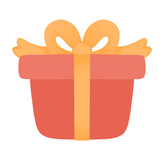 red gift box with ribbon