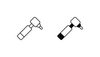 dental drill icon design with white background stock illustration