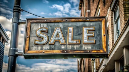 Obraz premium Sale text banner, 3d background