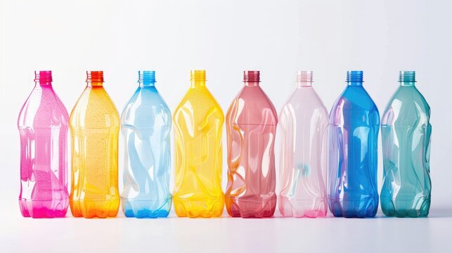 PET preforms for plastic bottle creation on white background