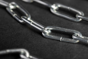 steel chain links connected together