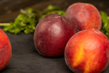 ripe and sweet nectarine fruit on the table