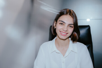 Young Businesswoman Smiling at the Office