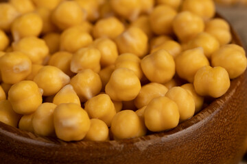 wet chickpeas porridge during cooking