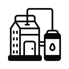 Milk tank vector design in modern style, premium vector