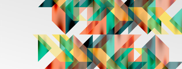 Tech minimal overlapping triangle shapes elements geometric graphic pattern