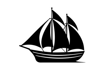 ship isolated on white