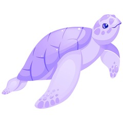 Magical Lavender Sea Turtle