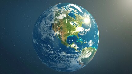 Obraz premium Abstract full globe focusing on North America