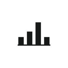 Diagram bar chart statistic icon sign flat design vector
