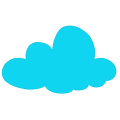 Simple Blue Cloud Icon