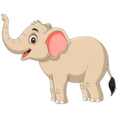 Happy Baby Elephant Cartoon
