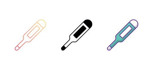 Thermometer icon design with white background stock illustration